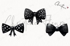 Watercolor Black Coquette Bow | Gothic PNG Product Image 3