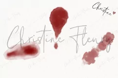 Watercolor Blood Smears Clipart | True Crime PNG Product Image 3
