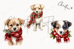 Watercolor Christmas Dogs Clipart | Christmas Clipart Product Image 3
