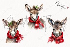 Watercolor Christmas Donkeys Clipart | Christmas Clipart Product Image 3