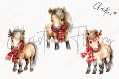 Watercolor Christmas Baby Horse Clipart | Christmas Clipart Product Image 3