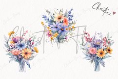 Watercolor Ditsy Floral Bouquets Clipart | Spring Clipart Product Image 3