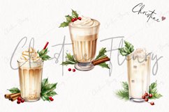 Watercolor Eggnog Drinks Clipart | Christmas Clipart Product Image 3