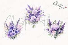 Watercolor Lavender Flower Bouquet | Spring PNG Product Image 3