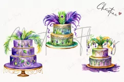 Purple & Green Cakes PNG | Party Clipart Product Image 3