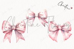 Watercolor Pink Bows Clipart | Christmas Clipart Product Image 3