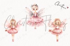 Watercolor Pink Fairies Clipart | Fairy Clipart Product Image 3