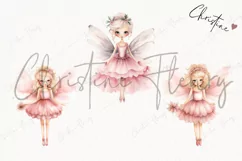 Watercolor Pink Fairies Clipart | Fairy Clipart Product Image 3