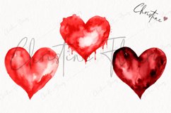Watercolor Red Heart PNG | Valentine&#039;s Day Clipart Product Image 3