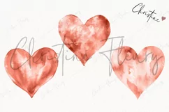 Watercolor Rose Gold Heart PNG | Valentine's Day Clipart Product Image 3