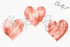 Watercolor Rose Gold Heart PNG | Valentine's Day Clipart Product Image 3