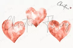 Watercolor Rose Gold Heart PNG | Valentine's Day Clipart Product Image 3