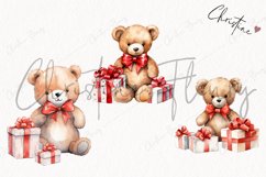Watercolor Valentine Teddy Bears Clipart | Valentines Clipar Product Image 3