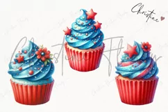4th Of July Cupcakes PNG | Patriotic PNG Product Image 3