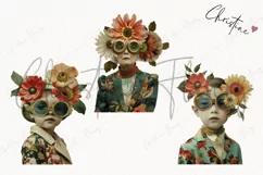 Vintage Floral Fantasy People | Whimsical PNG Product Image 3