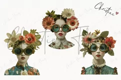 Vintage Floral Fantasy People | Whimsical PNG Product Image 3
