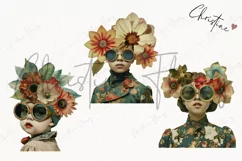 Vintage Floral Fantasy People | Whimsical PNG Product Image 3