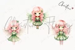Pastel Watercolor Fairies Clipart | Christmas PNG Product Image 3