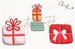 3D Inflated Christmas Gifts Clipart | Christmas Clipart Product Image 3