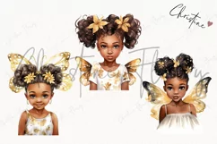 Cute Fairy African American Girls Clipart Product Image 3