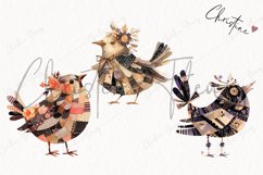 Vintage Patchwork Birds PNG | Vintage PNG Product Image 3