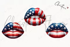 4th Of July Lips PNG | Patriotic PNG Product Image 3