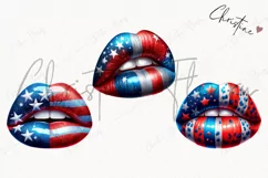 4th Of July Lips PNG | Patriotic PNG Product Image 3