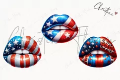 4th Of July Lips PNG | Patriotic PNG Product Image 3