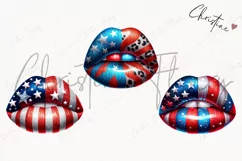 4th Of July Lips PNG | Patriotic PNG Product Image 3