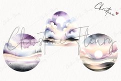 Watercolor Purple Scene PNG | Summer PNG Product Image 3
