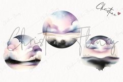 Watercolor Purple Scene PNG | Summer PNG Product Image 3