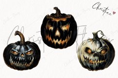 Vintage Black Jack O Lanterns | Halloween PNG Product Image 3
