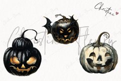 Vintage Black Jack O Lanterns | Halloween PNG Product Image 3
