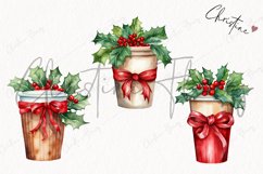 Watercolor Christmas Tumbler Clipart | Christmas Clipart Product Image 3