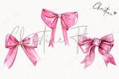 Watercolor Pink Coquette Bows PNG | Coquette PNG Product Image 3