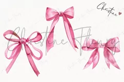 Watercolor Pink Coquette Bows PNG | Coquette PNG Product Image 3