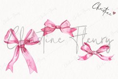 Watercolor Pink Coquette Bows PNG | Coquette PNG Product Image 3