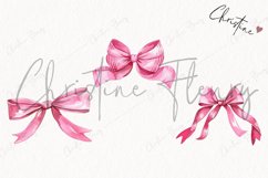 Watercolor Pink Coquette Bows PNG | Coquette PNG Product Image 3