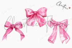 Watercolor Pink Coquette Bows PNG | Coquette PNG Product Image 3