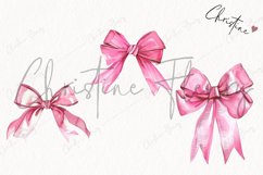 Watercolor Pink Coquette Bows PNG | Coquette PNG Product Image 3