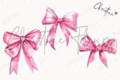 Watercolor Pink Coquette Bows PNG | Coquette PNG Product Image 3