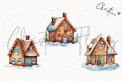 Watercolor Gingerbread House Clipart | Christmas Clipart Product Image 3