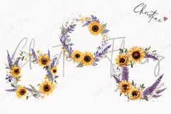 Lavender &amp; Sunflower Wreaths PNG | Cottagecore PNG Product Image 3