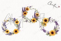 Lavender &amp; Sunflower Wreaths PNG | Cottagecore PNG Product Image 3