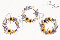 Lavender &amp; Sunflower Wreaths PNG | Cottagecore PNG Product Image 3