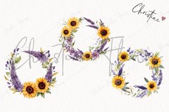 Lavender &amp; Sunflower Wreaths PNG | Cottagecore PNG Product Image 3