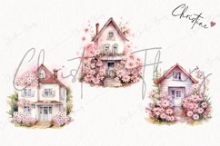 Pink Floral House PNG | Spring PNG Product Image 3