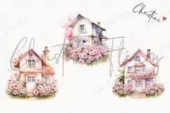 Pink Floral House PNG | Spring PNG Product Image 3