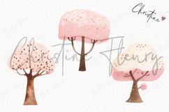 Watercolor Pink Trees | Camping PNG Product Image 3