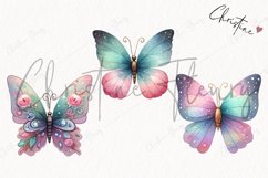 Sparkly Butterflies Clipart | Butterfly PNG Product Image 3